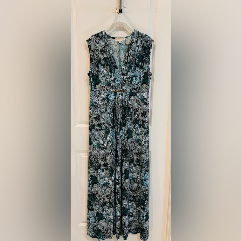 MICHAEL Michael Kors Teal and Black Maxi Dress